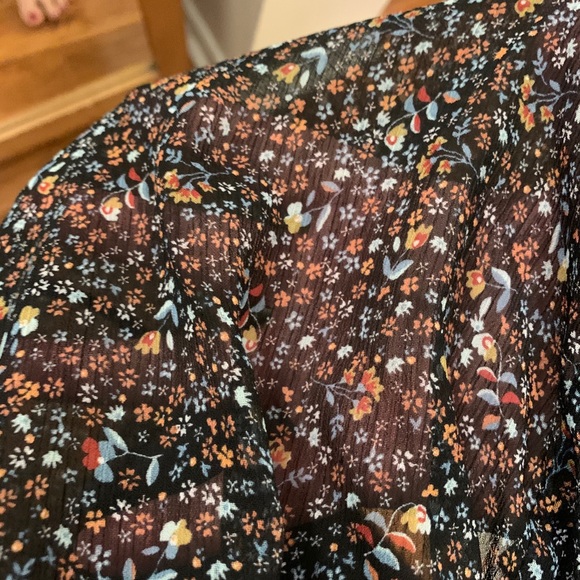 Sheer Black Paisley Blouse, Barely Worn - Picture 6 of 6